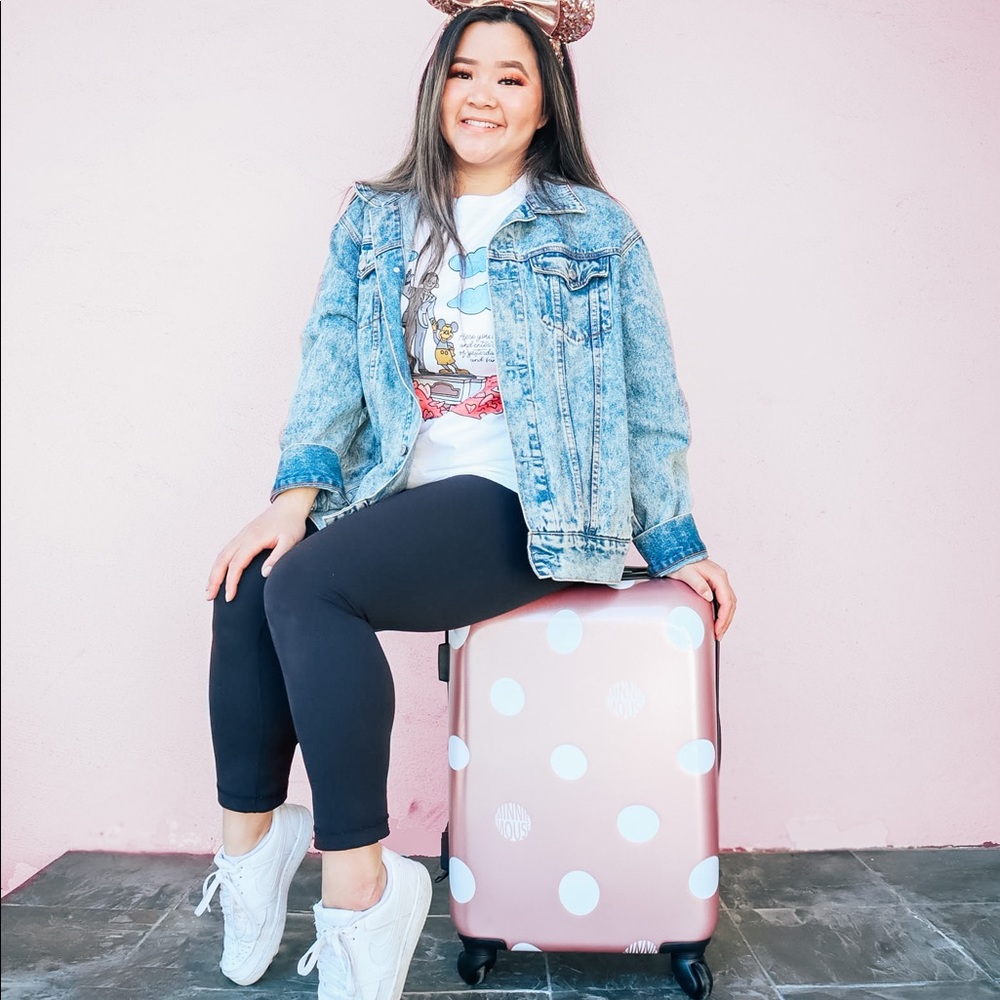 American Tourister Rose Gold Carry On Suitcase